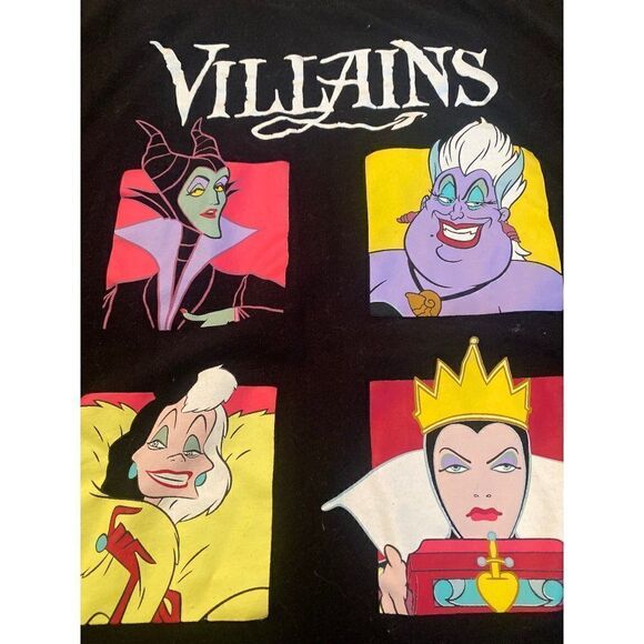 Disney Villains, kid's black short sleeve graphic t shirt size XL - Picture 2 of 5